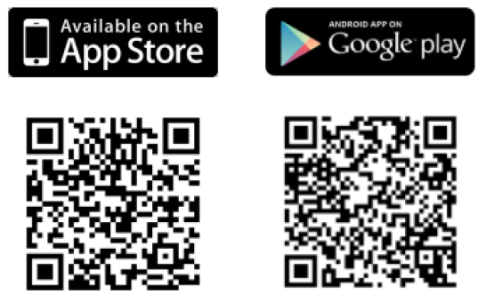 App StoreとGoogle playのQRコード